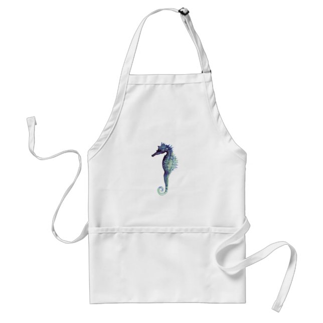Seahorses för design för blåtthavshäst nautiska förkläde (Framsidan)