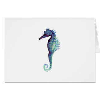 Seahorses för design för blåtthavshäst nautiska hälsningskort