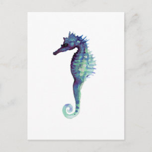 Seahorses för design för blåtthavshäst nautiska vykort