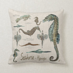 Seahorses-, havsdrakar och havsrör kudde
