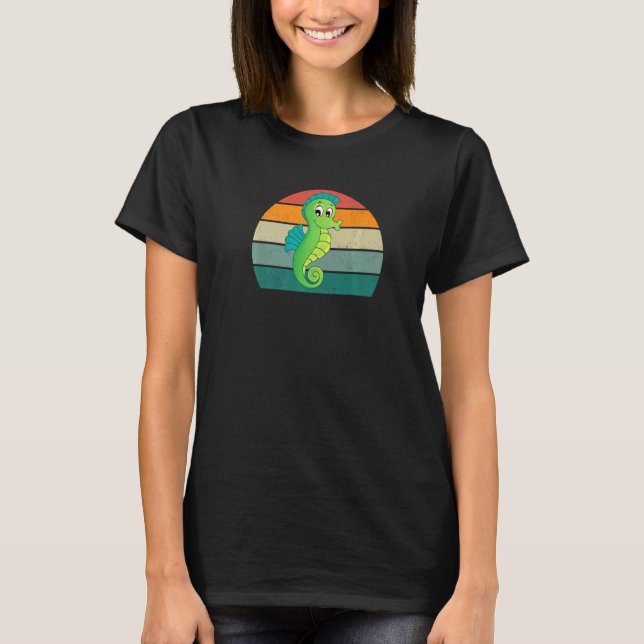 seahorses water sea ocean underwater live bearing  t shirt (Framsida)