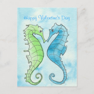 Seahorsevalentin Helg Vykort