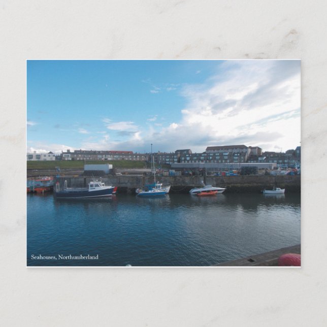 Seahouses hamn - vykort (Framsida)