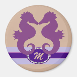 SeaKiss Monogrammed Lila Stateroom Door Marker Magnet