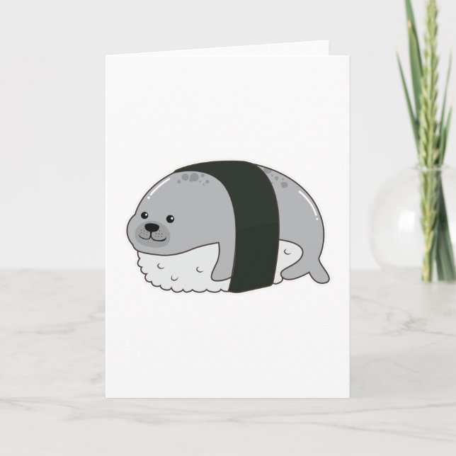 Seal as Sushi Kort (Framsida)