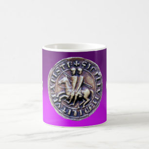 SEAL AV KNIGHTS TEMPLAR Lila Gemstone Kaffemugg