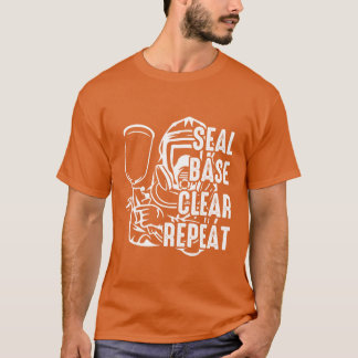 Seal Base Clear Repeat Funny Car Sprayer Car Paint T Shirt