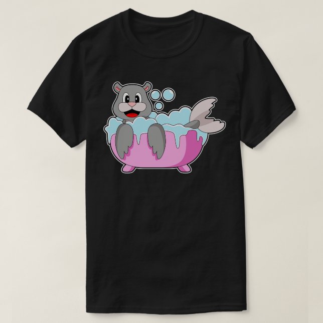 Seal Bathtub T Shirt (Design framsida)