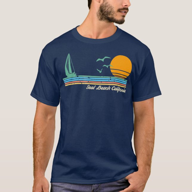 Seal Beach California T Shirt (Framsida)