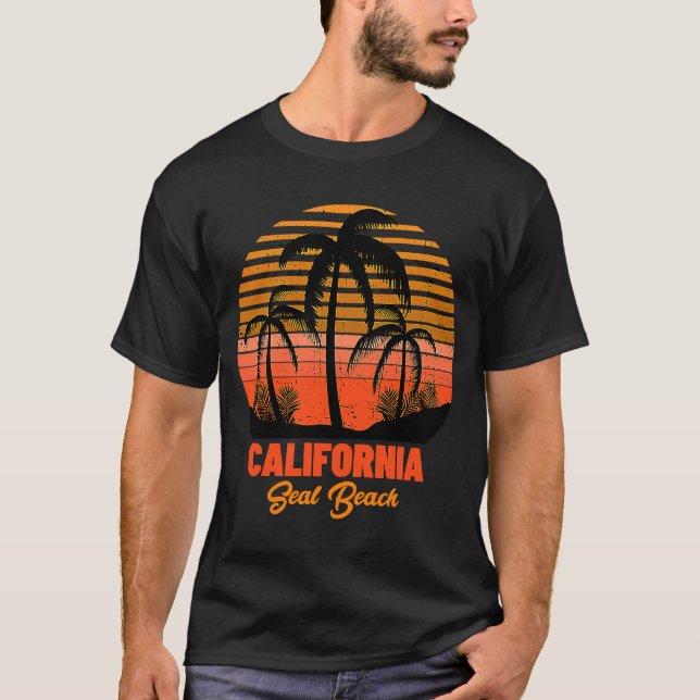 Seal Beach California T Shirt (Framsida)