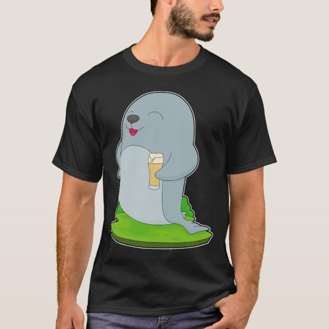 Seal Beer T Shirt (Framsida)