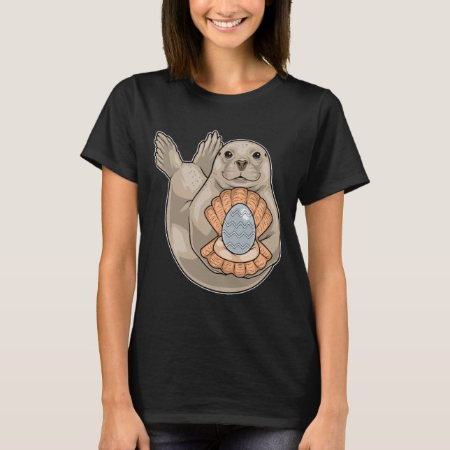Seal Easter Pearl T Shirt (Framsida)