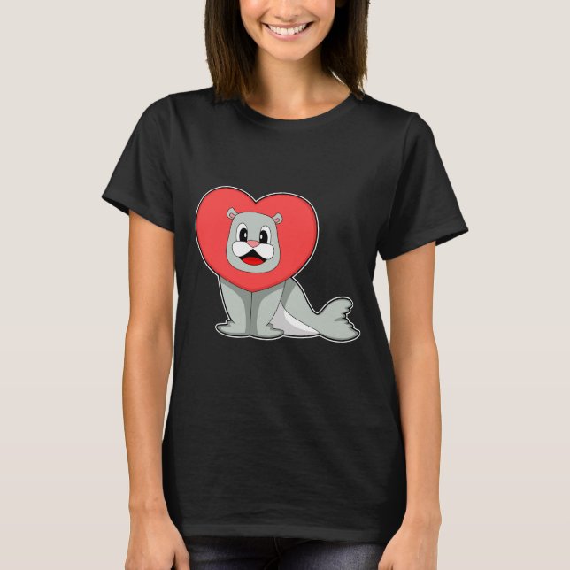 Seal Heart T Shirt (Framsida)