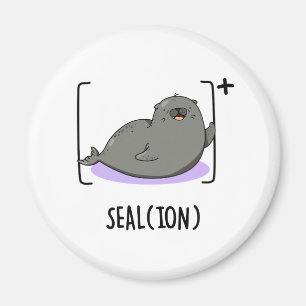 Seal Ion Funny Sea Lejon Pun Magnet