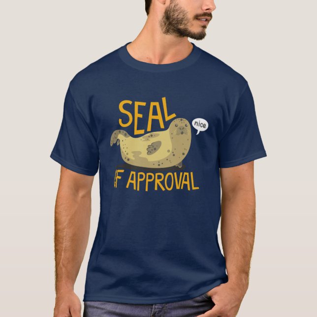 Seal of Approval rolig familj T Shirt (Framsida)