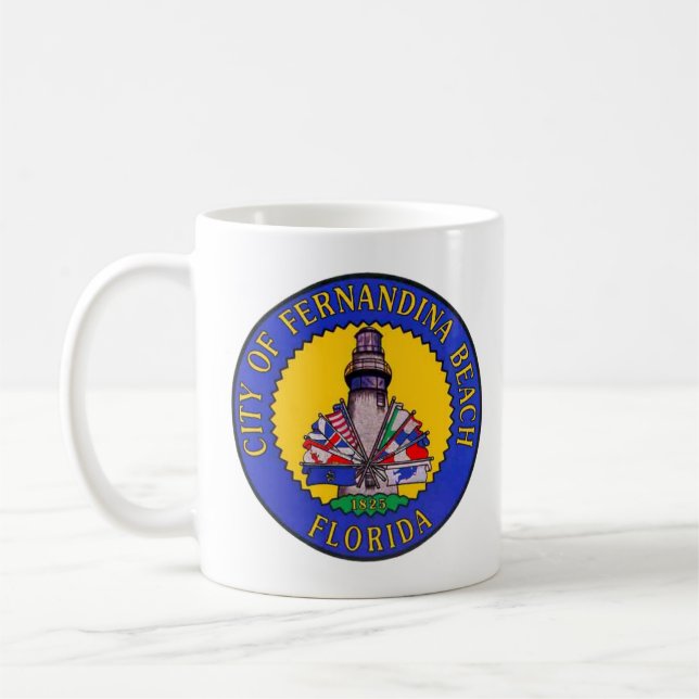 Seal of Fernandina Beach, Florida Coffee Mugg (Vänster)