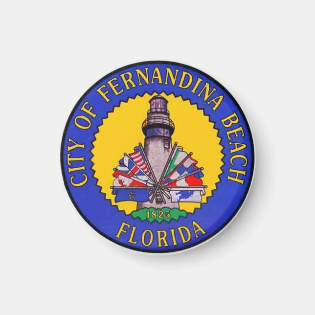 Seal of Fernandina Beach, Florida Magnet (Framsidan)