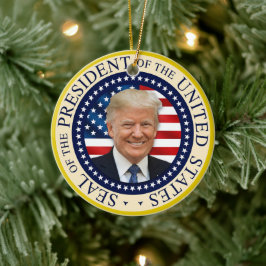 Seal of the 47th President Trump won 2024 Julgransprydnad Keramik