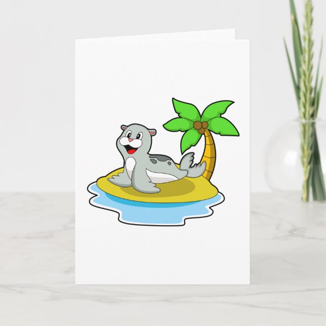 Seal på ön kort (Framsida)