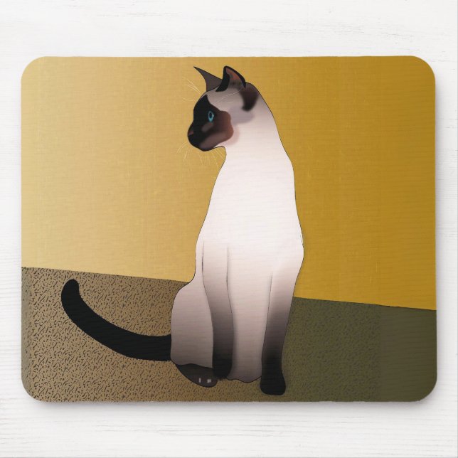 Seal Point Siamese Katt Musmatta (Framsidan)