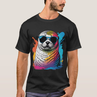 Seal retro vintage t shirt