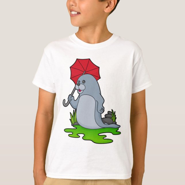 Seal Rining Parbrella T Shirt (Framsida)