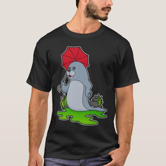Seal Rining Parbrella T Shirt (Framsida)