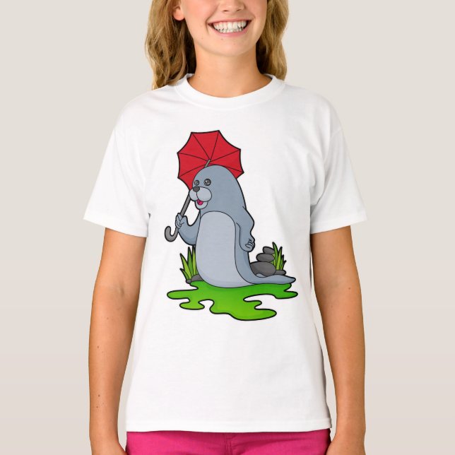 Seal Rining Parbrella T Shirt (Framsida)