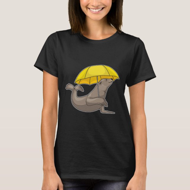 Seal Rining Parbrella T Shirt (Framsida)