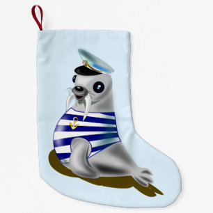 Seal Sailor Funny julklapp Liten Julstrumpa