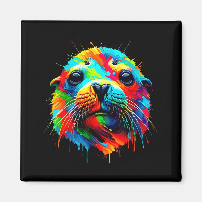 Seal Sea Lion  Magnet (Framsidan)