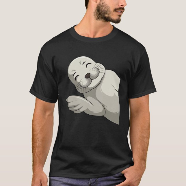 Seal Sea Lion Seals Kids Girls Boys Women T Shirt (Framsida)