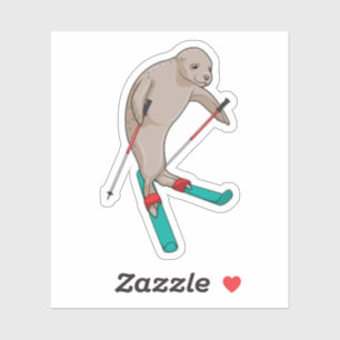 Seal Skier Ski Klistermärken