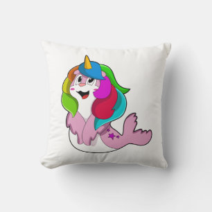Seal som Unicorn Kudde