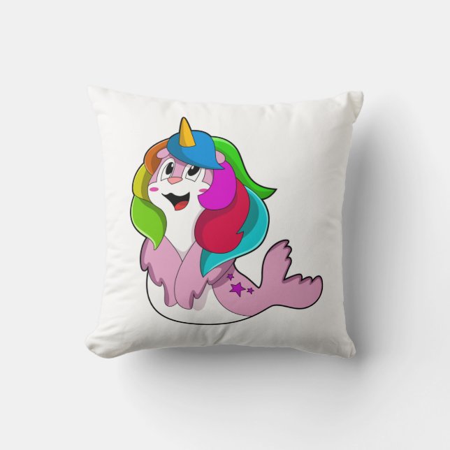 Seal som Unicorn Kudde (Framsida)