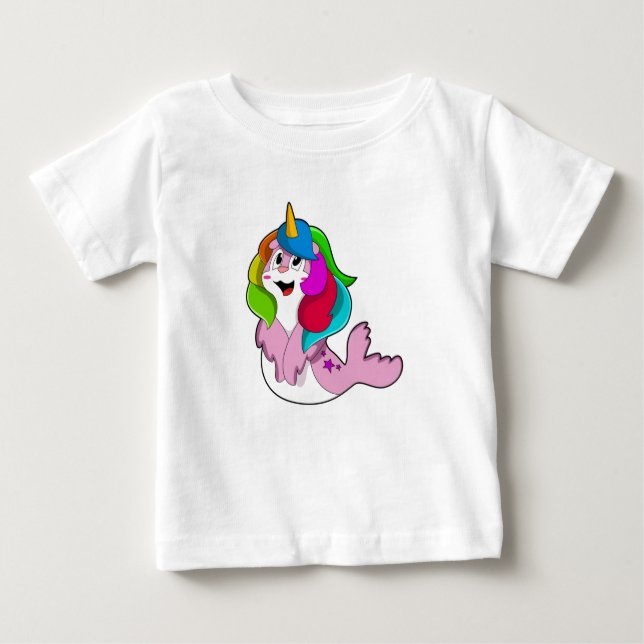 Seal som Unicorn T Shirt (Framsida)