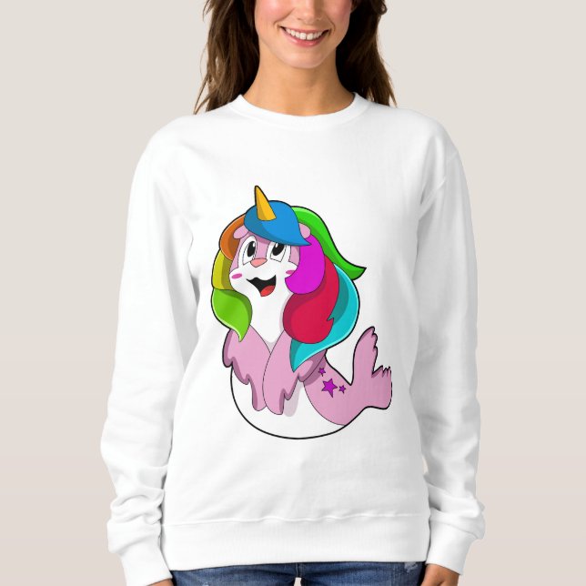 Seal som Unicorn T Shirt (Framsida)