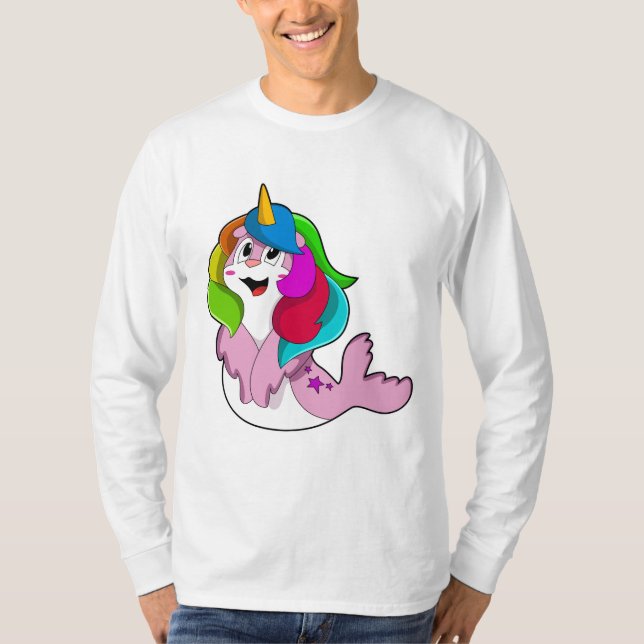 Seal som Unicorn T Shirt (Framsida)