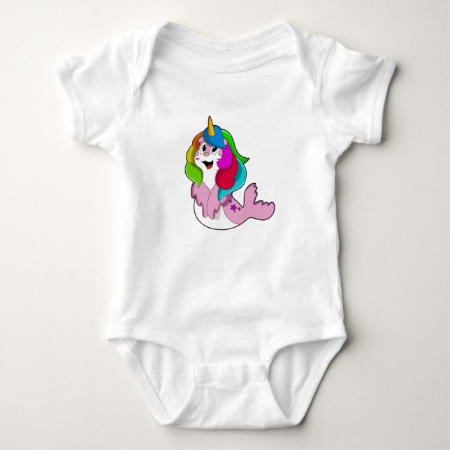 Seal som Unicorn T Shirt (Framsida)