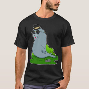 Seal Sunglass Cylinder T Shirt