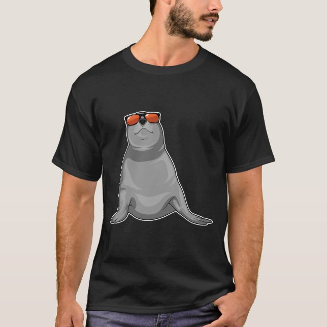 Seal Sunglass T Shirt (Framsida)