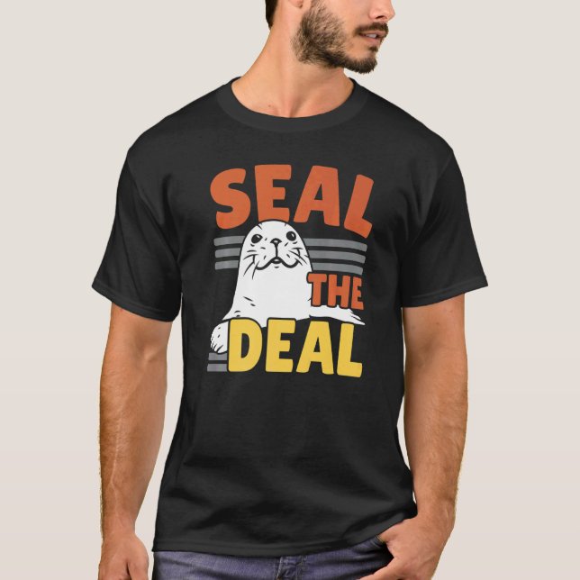 Seal The Deal Underwater Animal Marine Biology Sea T Shirt (Framsida)