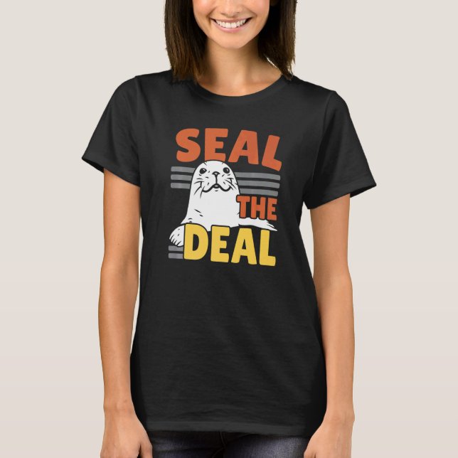 Seal The Deal Underwater Animal Marine Biology Sea T Shirt (Framsida)