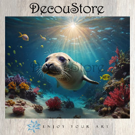 Seal Underwater Decoupage