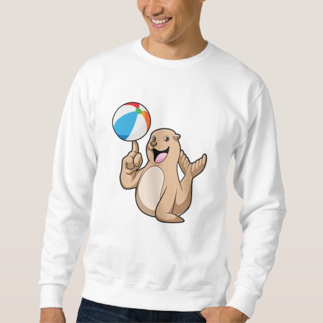 Seal Vatten Vatten polo Lång Ärmad Tröja (Framsida)