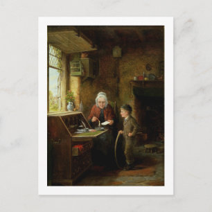 Sealing a Brev, 1890 (oil on Panel) Vykort