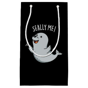 Seally Me Funny Seal Pun Mörk BG