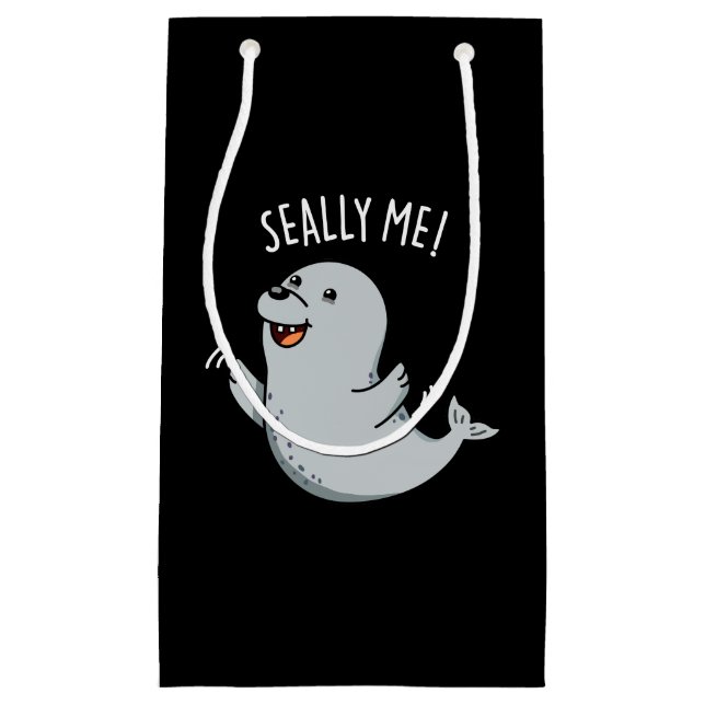 Seally Me Funny Seal Pun Mörk BG (Framsidan)