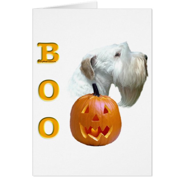 Sealyham Terrier Boo Hälsningskort (Framsidan)