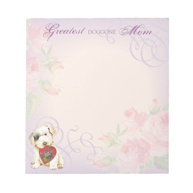 Sealyham Terrier Heart Mamma Anteckningsblock (Framsida)